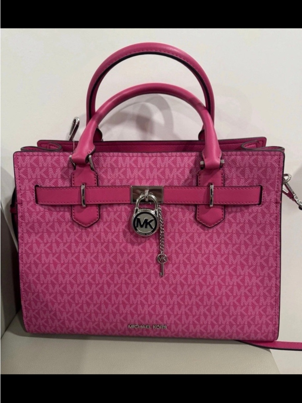 Michael Kors Dragonfruit Pink Satchel Medium Purse